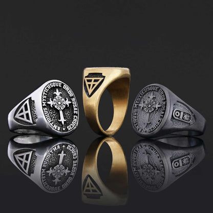 Personalized Rosae Crucis Ring, A Sacred and Symbolic Accessory by SWISS PLUS - Rosae Crucis Collection - view 4