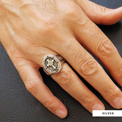 Personalized Rosae Crucis Ring, A Sacred and Symbolic Accessory by SWISS PLUS - Rosae Crucis Collection - view 7