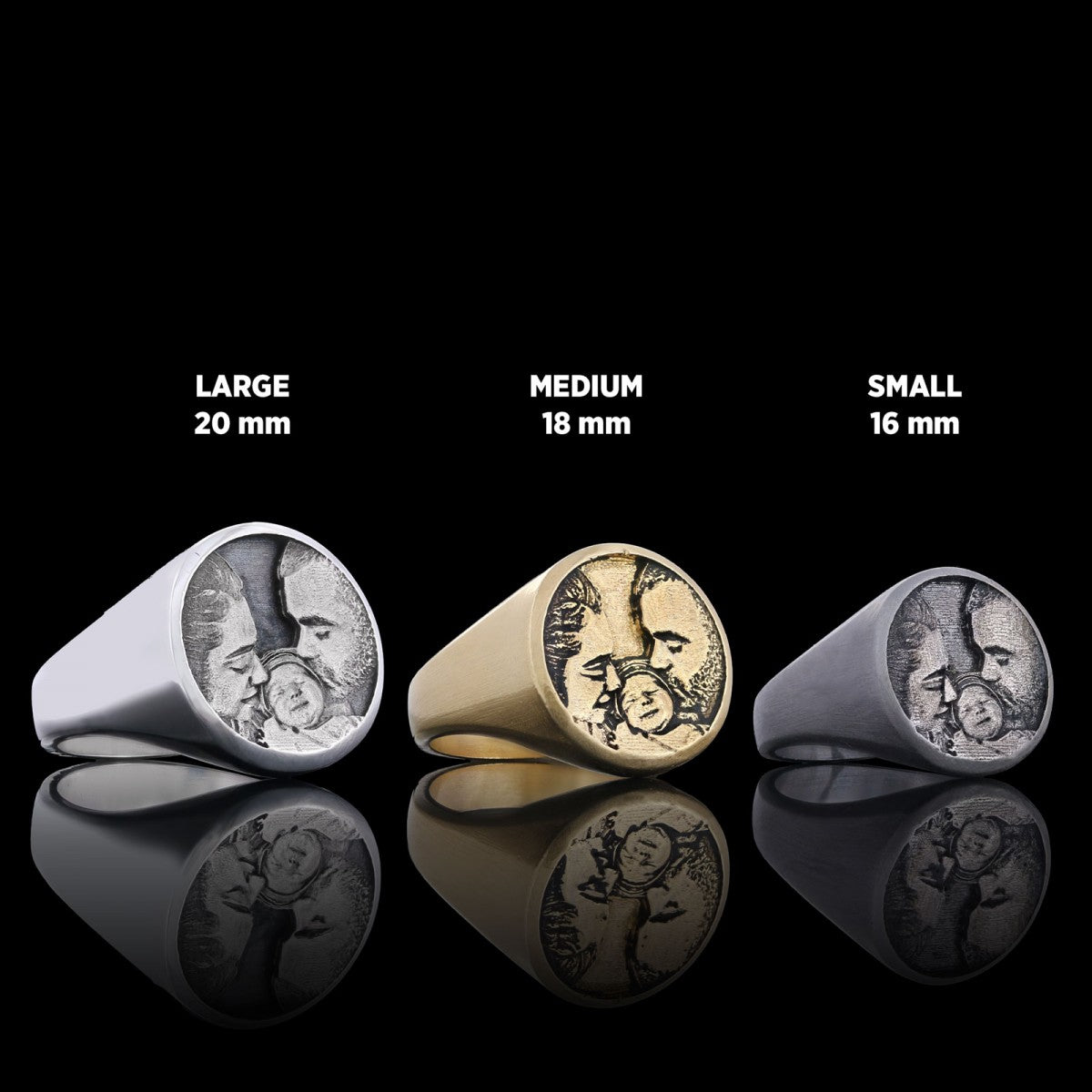 Personalized Round Photo Ring, Wear Your Memories, Family Photo Ring - view 5
