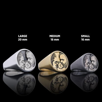 Personalized Round Photo Ring, Wear Your Memories, Family Photo Ring by SWISS PLUS - Photo Collection - view 5