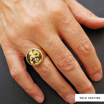 Personalized Round Photo Ring, Wear Your Memories, Family Photo Ring by SWISS PLUS - Photo Collection - view 6