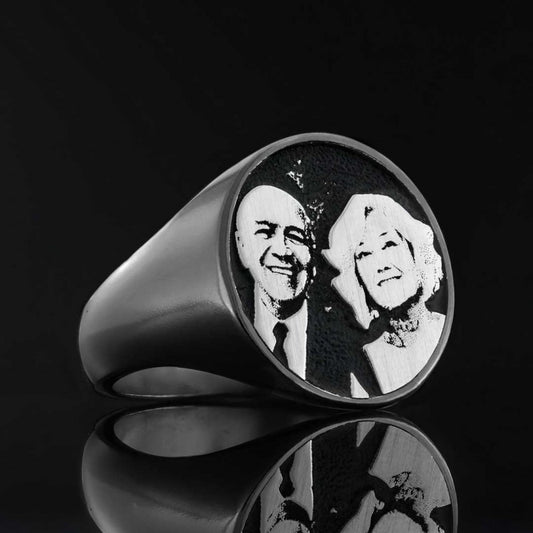 Photo Oval Silver Ring