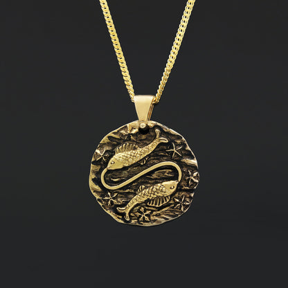 Pisces Pendant, Zodiac Jewelry, Sterling Silver, Astrology Necklace, Gift for Pisces, Unique Pisces Pendant by SWISS PLUS - Z
