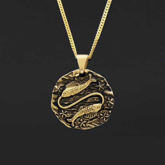 Pisces Pendant, Zodiac Jewelry, Sterling Silver, Astrology Necklace, Gift for Pisces, Unique Pisces Pendant by SWISS PLUS - Z