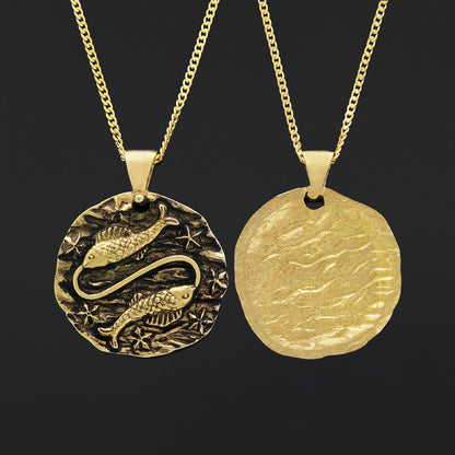 Pisces Pendant, Zodiac Jewelry, Sterling Silver, Astrology Necklace, Gift for Pisces, Unique Pisces Pendant by SWISS PLUS - Z