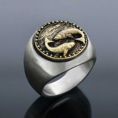 Pisces Horoscope Ring by SWISS PLUS - Zodiac Collection - view 2