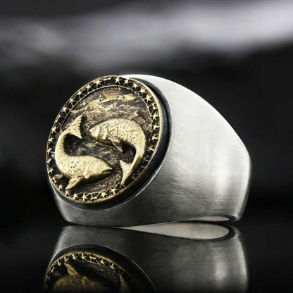 Pisces Horoscope Ring by SWISS PLUS - Zodiac Collection