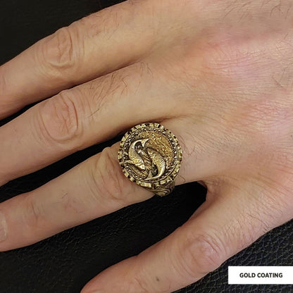 Pisces Sign Ring, 925 Sterling Silver Pisces Sign Ring by SWISS PLUS - Zodiac Collection - view 6