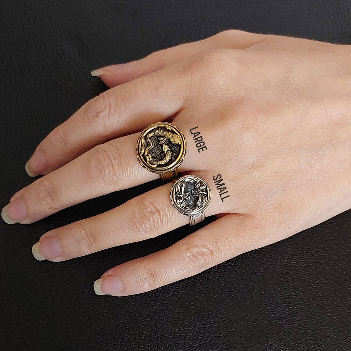 Pisces Zodiac Silver Ring - view 5