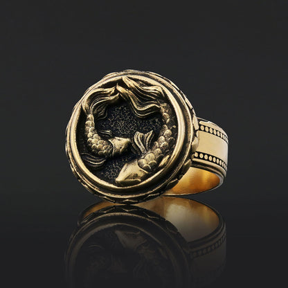 Pisces Zodiac Silver Ring by SWISS PLUS - Zodiac Collection - view 6