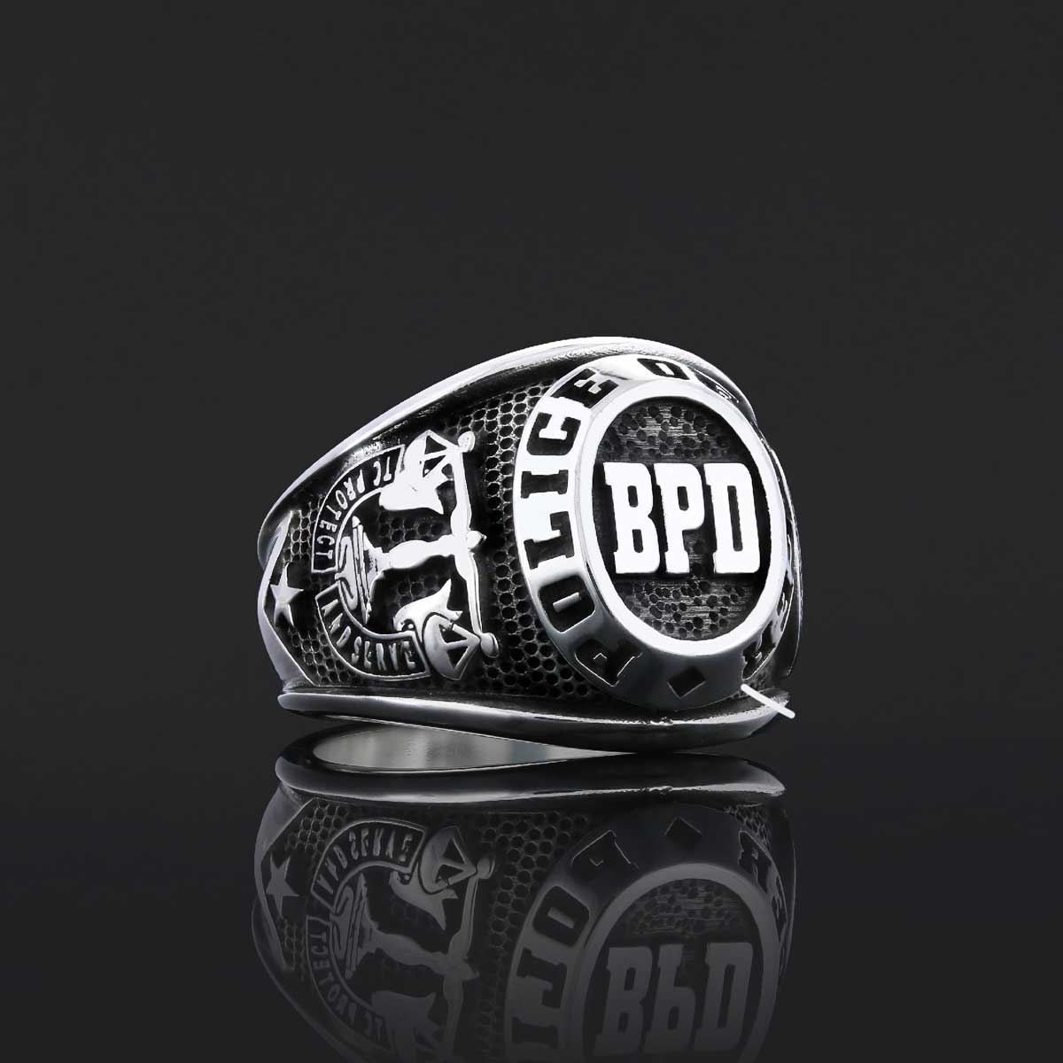 Plainville High School Ring, University Graduation Ring, Class Ring, College Class Ring - view 1