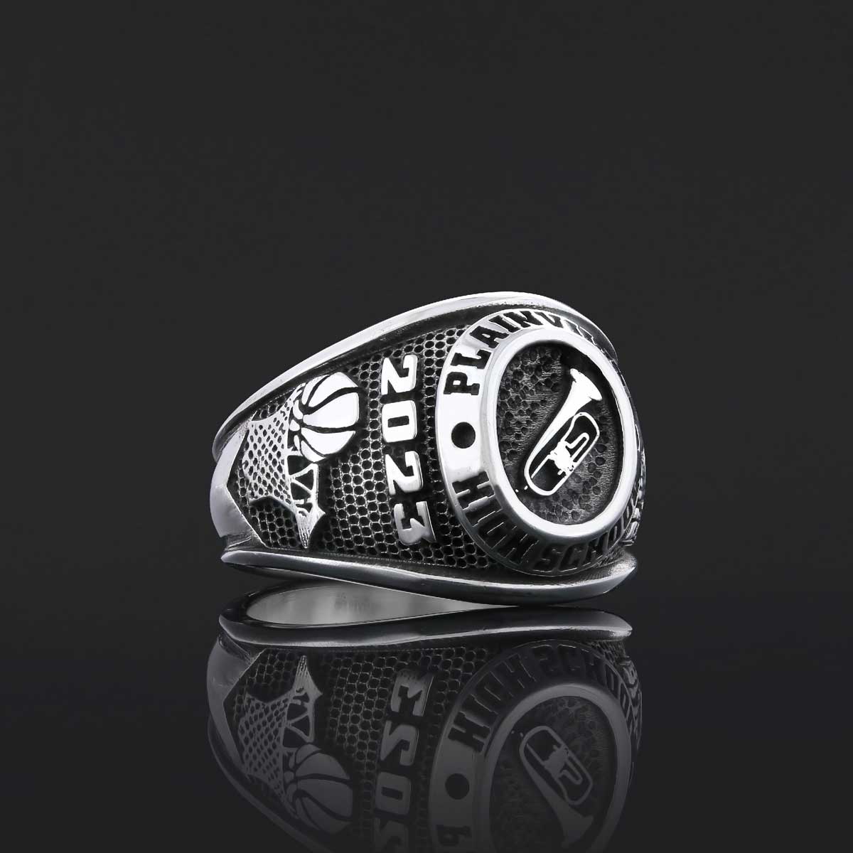 Plainville High School Ring, University Graduation Ring, Class Ring, College Class Ring - view 4