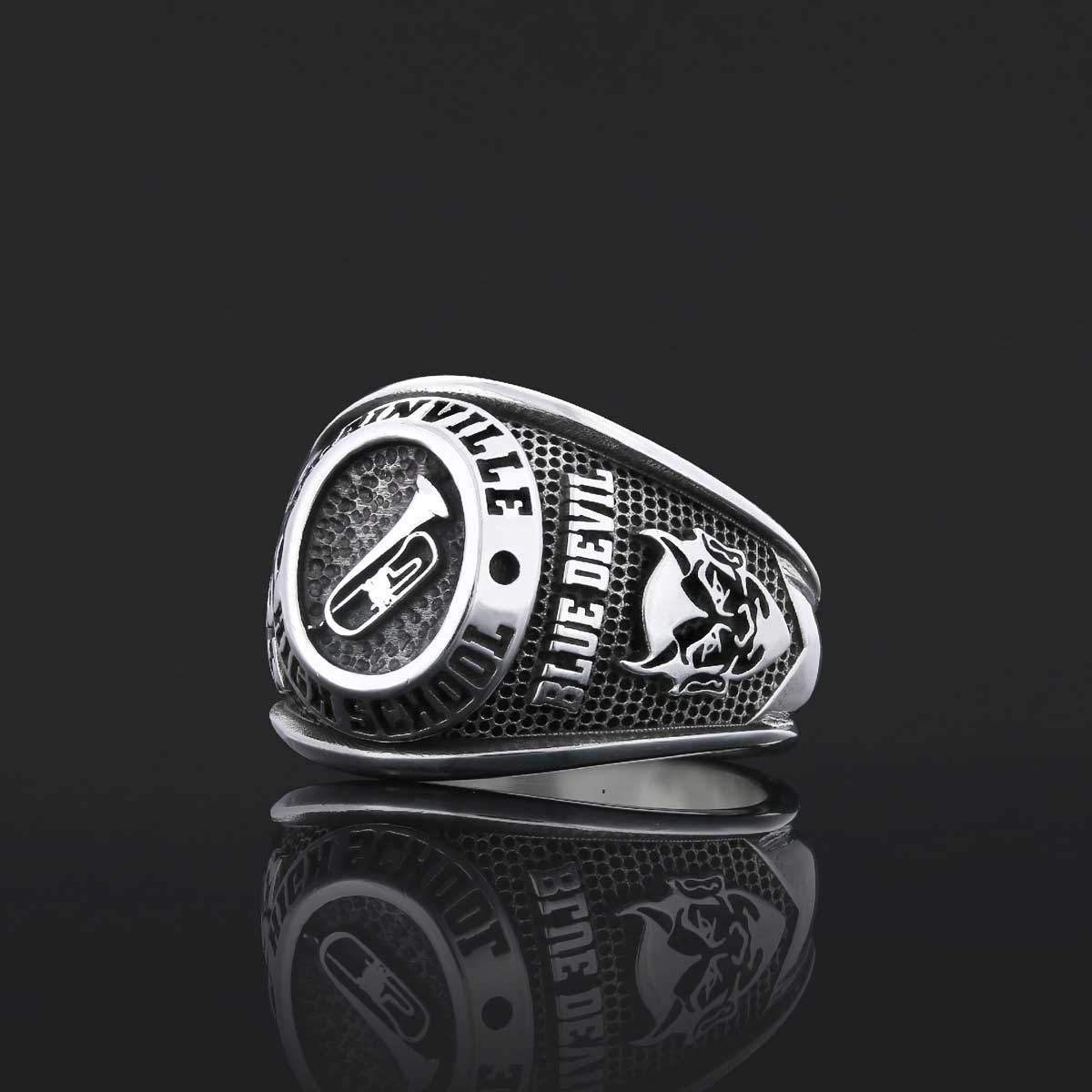 Plainville High School Ring, University Graduation Ring, Class Ring, College Class Ring - view 5