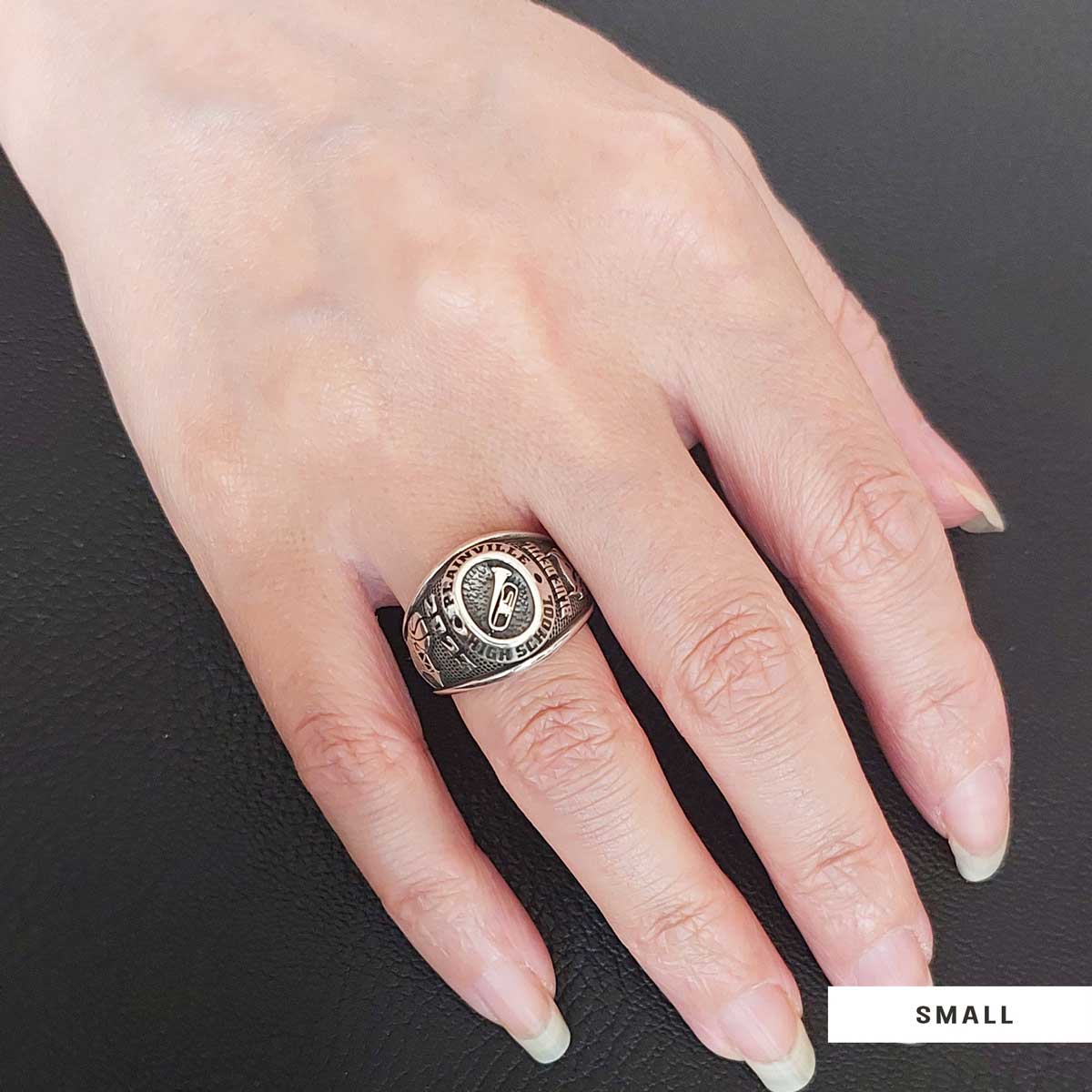 Plainville High School Ring, University Graduation Ring, Class Ring, College Class Ring - view 6