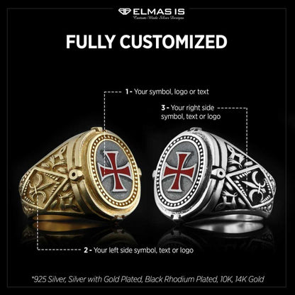 Red Cross Christian Ring by SWISS PLUS - Christian Collection - view 5
