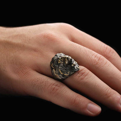 Roaring Lion Ring by SWISS PLUS - Unique Design Rings - view 6