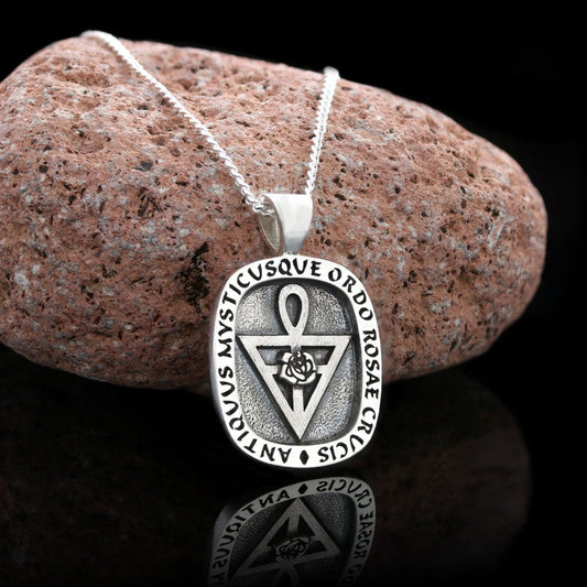 Rosae Crucis Masonic Silver Pendant