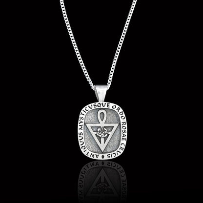 Rosae Crucis Masonic Silver Pendant by SWISS PLUS - Mason Collection - view 2