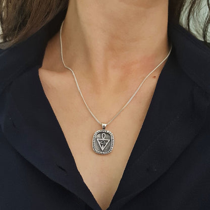 Rosae Crucis Masonic Silver Pendant by SWISS PLUS - Mason Collection - view 3