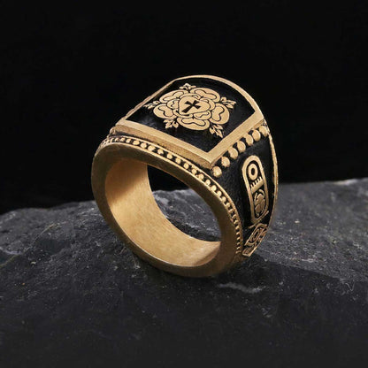 Rosae Crucis Ring, A Symbol of Tradition and Honor, Custom Rosae Crucis Ring by SWISS PLUS - Rosae Crucis Collection