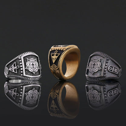 Rosae Crucis Ring, A Symbol of Tradition and Honor, Custom Rosae Crucis Ring by SWISS PLUS - Rosae Crucis Collection - view 3