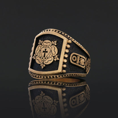 Rosae Crucis Ring, A Symbol of Tradition and Honor, Custom Rosae Crucis Ring by SWISS PLUS - Rosae Crucis Collection - view 6