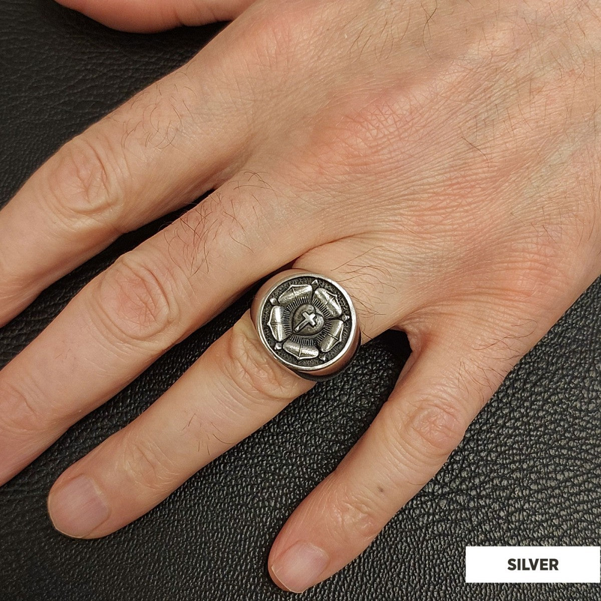 Rosae Crucis Ring, Rose and Cross Ring, Amorc Ring, Gift for Women, Gift for Men - view 6