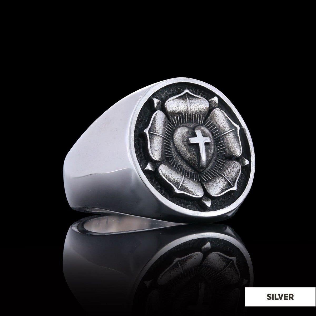 Rosae Crucis Ring, Rose and Cross Ring, Amorc Ring, Gift for Women, Gift for Men - view 3