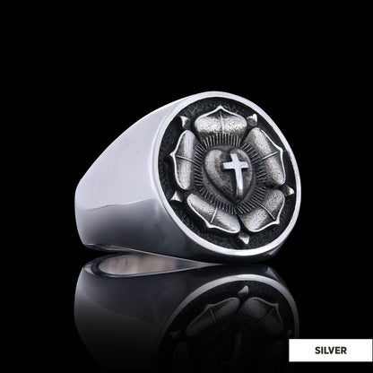 Rosae Crucis Ring, Rose and Cross Ring, Amorc Ring, Gift for Women, Gift for Men by SWISS PLUS - Christian Collection - view 