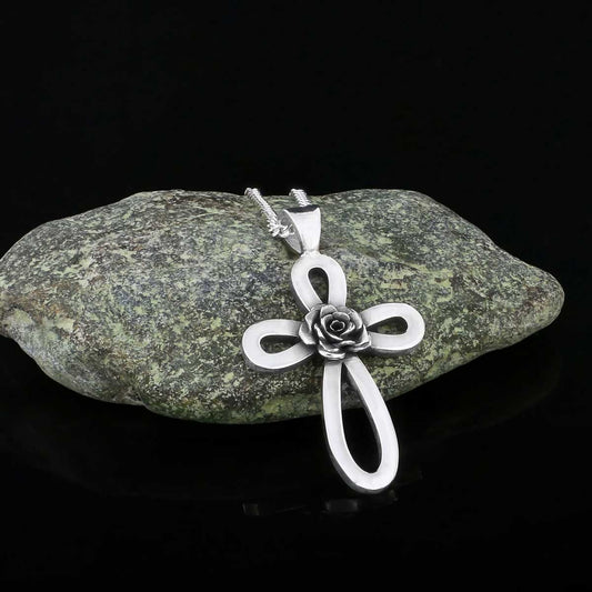 Rosicrucian Jewelry, Cross Necklace, Handmade Amorc Necklace, Cross Amorc Pendant - view 1
