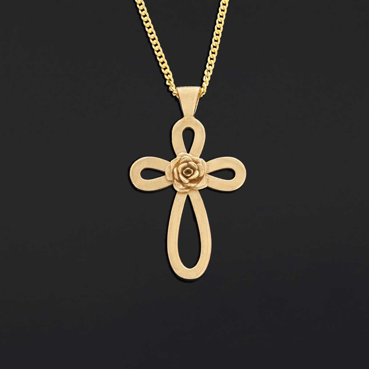 Rosicrucian Jewelry, Cross Necklace, Handmade Amorc Necklace, Cross Amorc Pendant by SWISS PLUS - Christian Collection - view