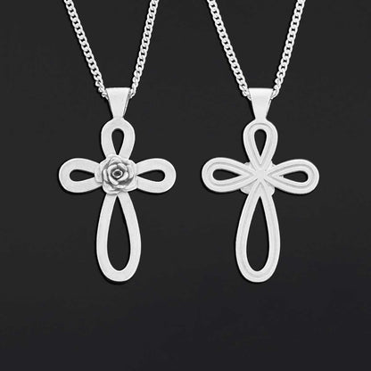 Rosicrucian Jewelry, Cross Necklace, Handmade Amorc Necklace, Cross Amorc Pendant by SWISS PLUS - Christian Collection - view