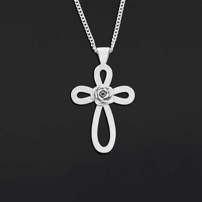 Rosicrucian Jewelry, Cross Necklace, Handmade Amorc Necklace, Cross Amorc Pendant by SWISS PLUS - Christian Collection - view