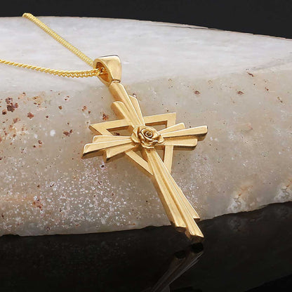 Rosicrucian Jewelry, Cross Pendant Necklace, Amorc Symbol Necklace for Spiritual Growth by SWISS PLUS - Christian Collection
