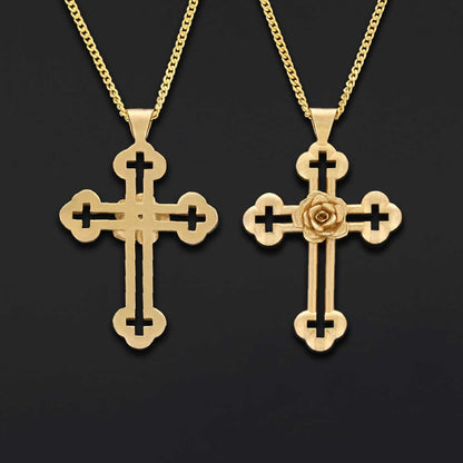 Rosicrucian Order Jewelry, Rosicrucian Spiritual Pendant, Mystical Rosicrucian Symbol Necklace by SWISS PLUS - Rosae Crucis C