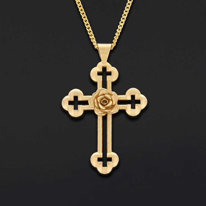 Rosicrucian Order Jewelry, Rosicrucian Spiritual Pendant, Mystical Rosicrucian Symbol Necklace by SWISS PLUS - Rosae Crucis C