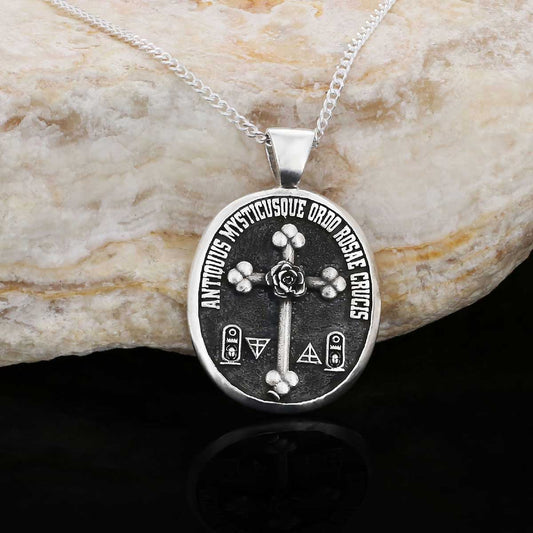 Rosicrucian Pendant Necklace, Amorc Cross Jewelry, Spiritual Gift Idea - view 1