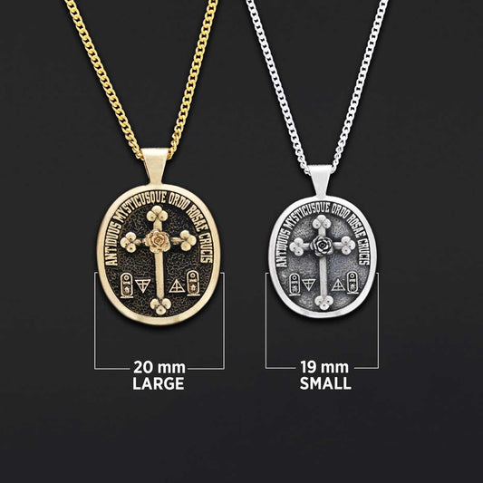 Rosicrucian Pendant Necklace, Amorc Cross Jewelry, Spiritual Gift Idea - view 2