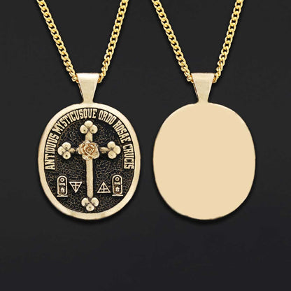 Rosicrucian Pendant Necklace, Amorc Cross Jewelry, Spiritual Gift Idea by SWISS PLUS - Christian Collection - view 3
