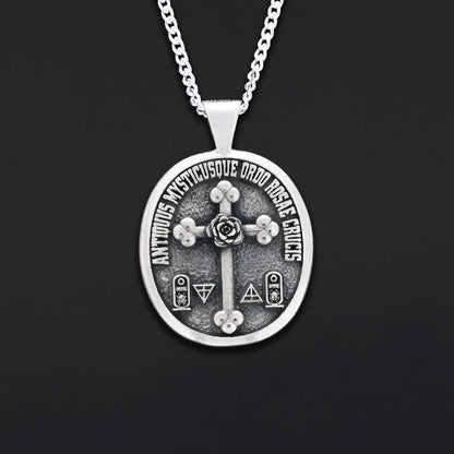 Rosicrucian Pendant Necklace, Amorc Cross Jewelry, Spiritual Gift Idea by SWISS PLUS - Christian Collection - view 4