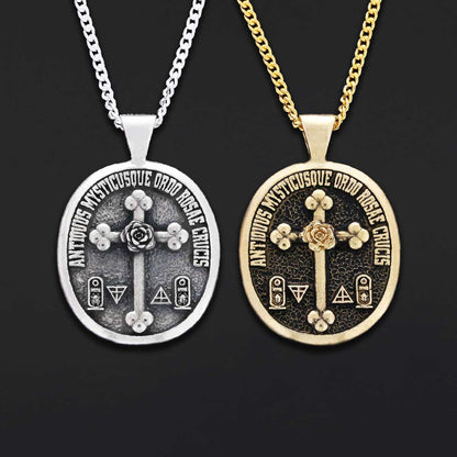 Rosicrucian Pendant Necklace, Amorc Cross Jewelry, Spiritual Gift Idea by SWISS PLUS - Christian Collection - view 6