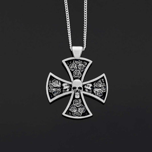 Rosicrucian Spiritual Pendant, Rosae Crucis Locket, Mystical Rosicrucian Symbol Necklace