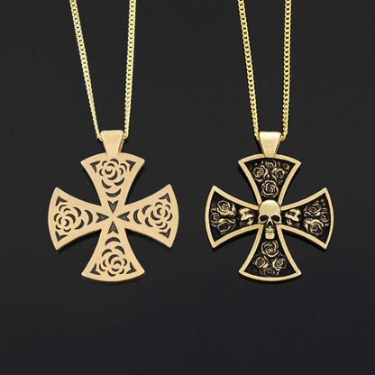 Rosicrucian Spiritual Pendant, Rosae Crucis Locket, Mystical Rosicrucian Symbol Necklace by SWISS PLUS - Rosae Crucis Collect