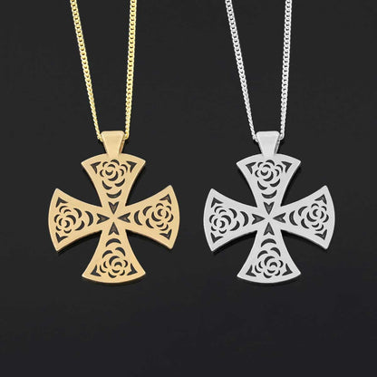 Rosicrucian Spiritual Pendant, Rosae Crucis Locket, Mystical Rosicrucian Symbol Necklace by SWISS PLUS - Rosae Crucis Collect