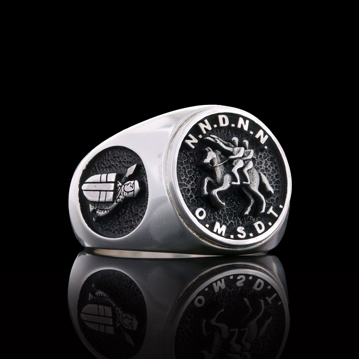 Round Master Mason Ring Cross Masonic Ring, Custom Masonic Ring by SWISS PLUS - Christian Collection - view 2