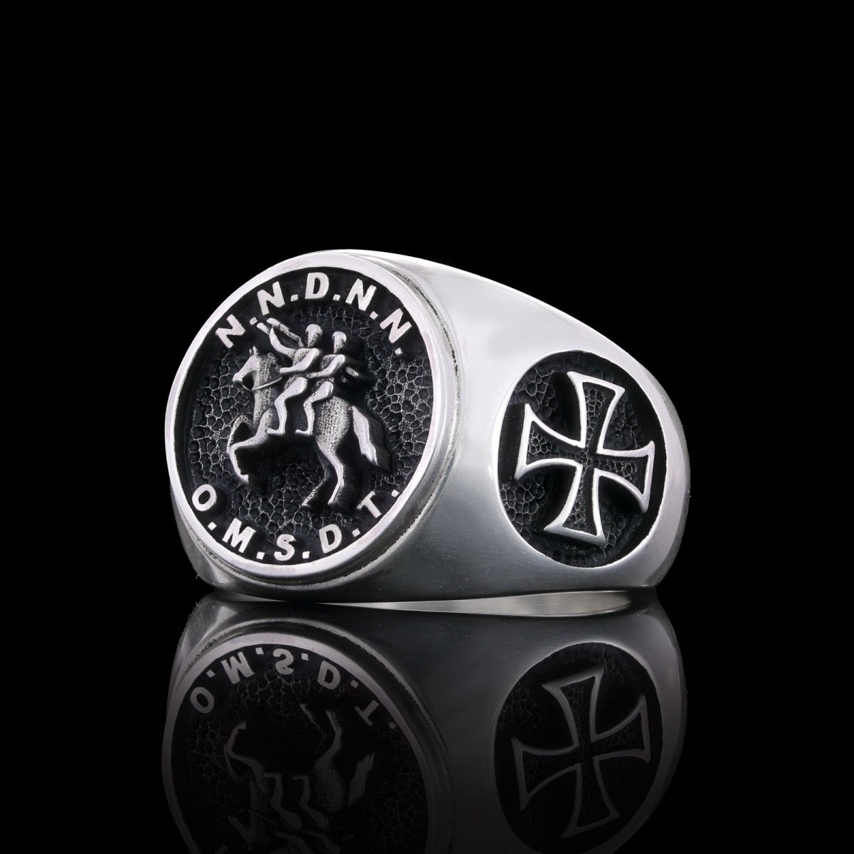 Round Master Mason Ring Cross Masonic Ring, Custom Masonic Ring by SWISS PLUS - Christian Collection - view 3
