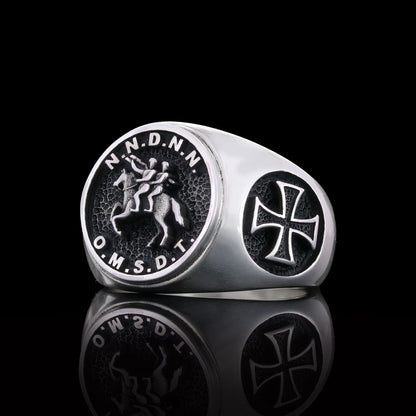 Round Master Mason Ring Cross Masonic Ring, Custom Masonic Ring by SWISS PLUS - Christian Collection - view 3