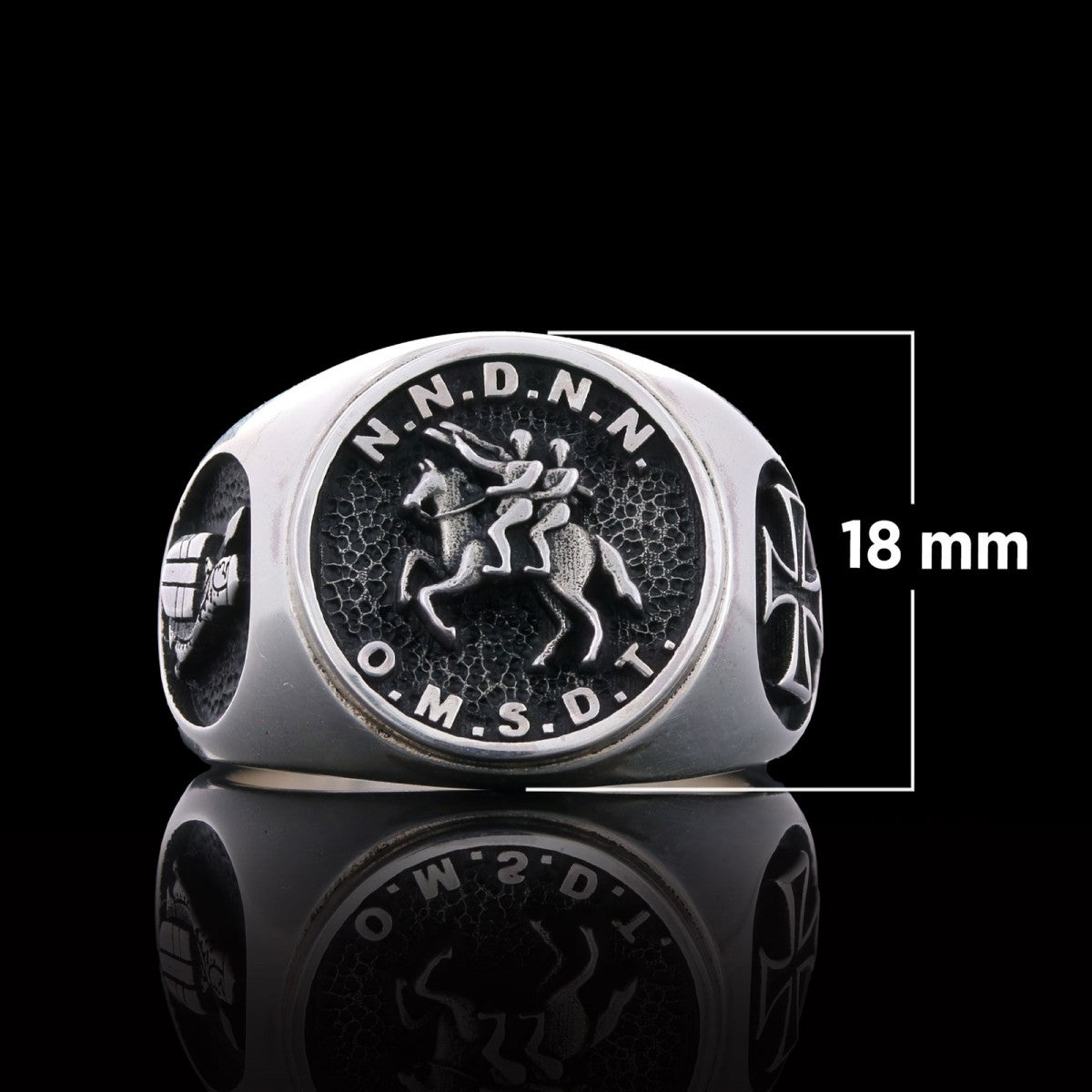 Round Master Mason Ring Cross Masonic Ring, Custom Masonic Ring by SWISS PLUS - Christian Collection - view 4