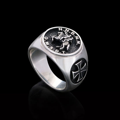 Round Master Mason Ring Cross Masonic Ring, Custom Masonic Ring by SWISS PLUS - Christian Collection - view 7