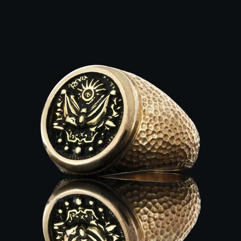 Round Ottoman State Coat of Arms Signet Ring - view 3